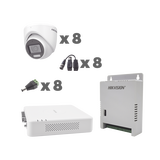 KIT Video Grabación  HIKVISION  DVR 8 Canales con audio por coaxitron