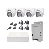 KIT Video Grabación HIKVISION DVR 4 Canales con audio por coaxitron