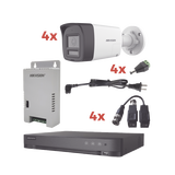 KIT Video Grabación HIKVISION Audio Bidireccional TurboHD 1080p  DVR 4 Canales 