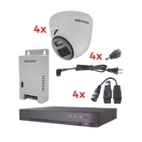 KIT Video Grabación HIKVISION Audio Bidireccional TurboHD 1080p  DVR 4 Canales 
